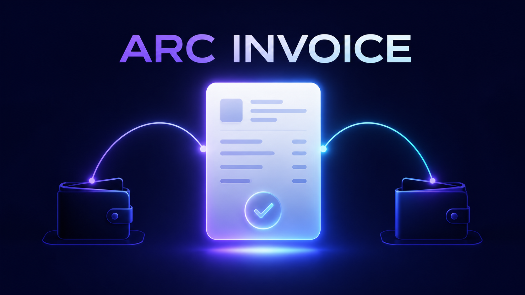 Abstract arcinvoice.io USDC payment illustration